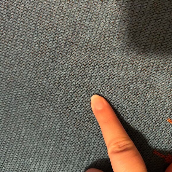 Retro 70s Blue and Orange Sweater Vest Knitwear Vintage Pullover Golf Vest - Picture 4 of 7